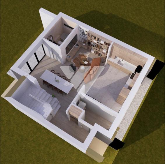 Casa duplex premium 4 camere cu terasă și teren 356mp Șura Mică Sibiu