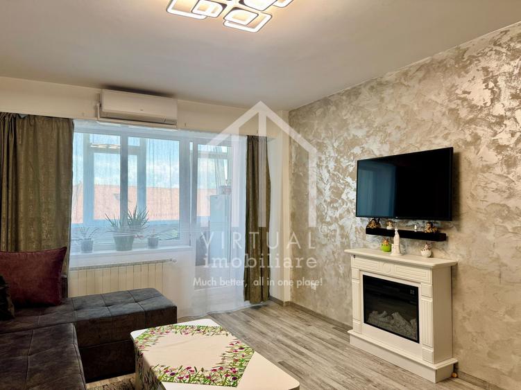 Apartament cu 3 camere, 75mp utili+3 balcoane, etaj 5/5, bloc cu lift