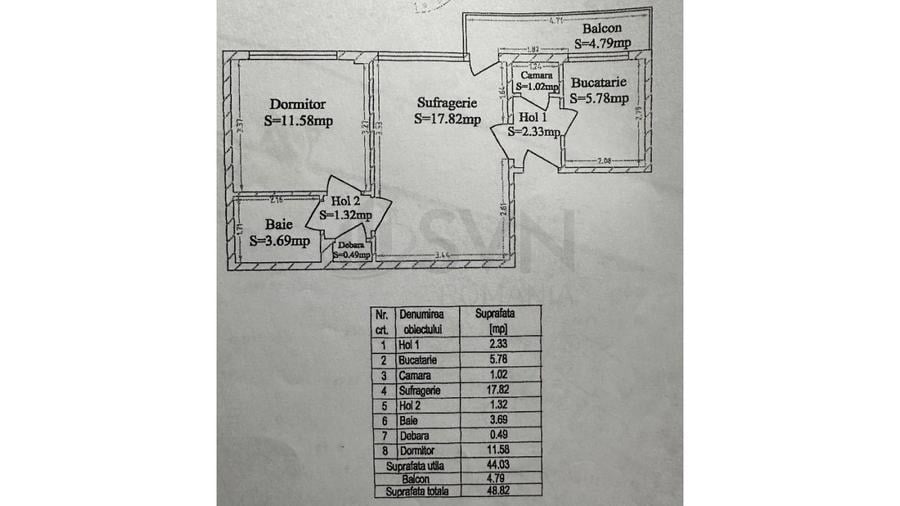 REA1022624 Apartament 2 camere 1 Mai Renovat