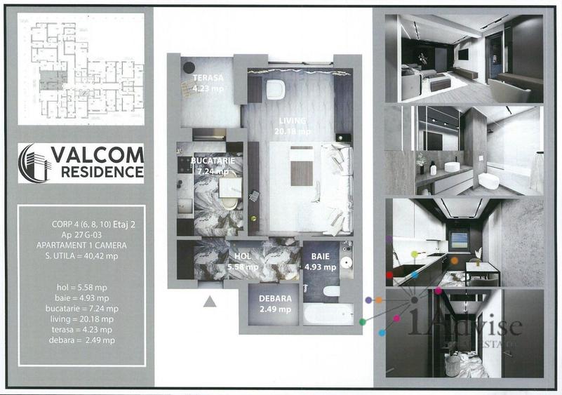 Valcom Residence Bartolomeu, Garsoniera, terasa 4.23 mp, Comision 0%