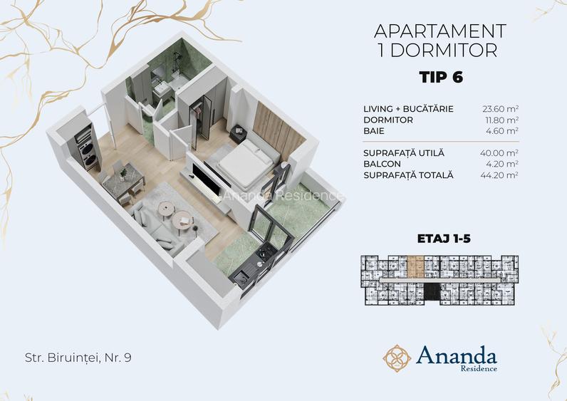 Direct dezvoltator - Apartament 1 dormitor confort modern - 1
