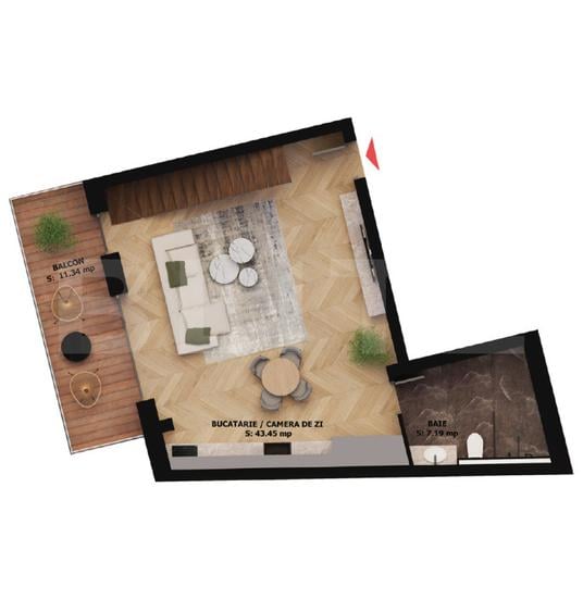 Apartament 2 camere modern | 2 bai | EAS Residence