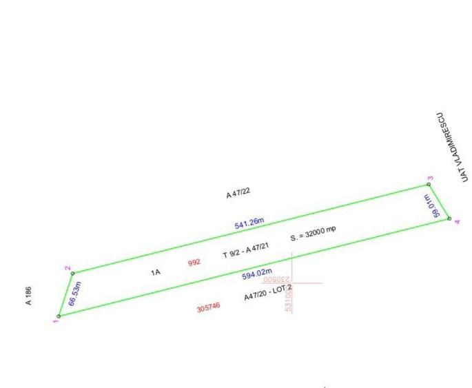 Teren agricol 32.000 mp, deschidere sosea Arad–Siria