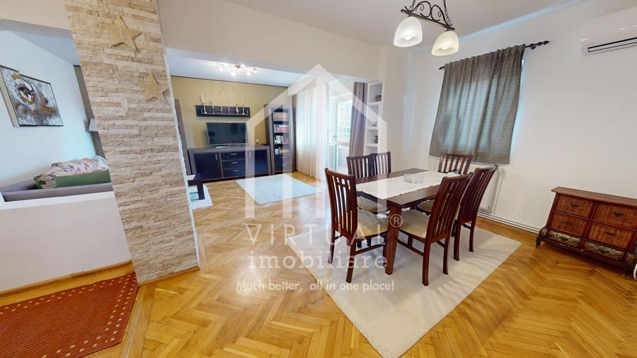 Ap cu 3 camere, 80mp utili+balcon, pivnita,renovat, Cal. Dumbravii