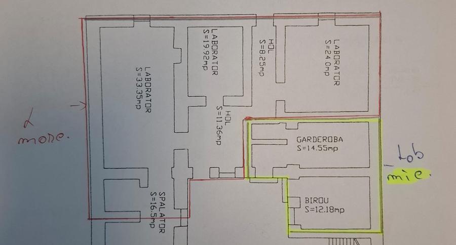 Inchiriez spatiu comercial cu alimentatie publica,26m,parter,Piata Mare,in curte