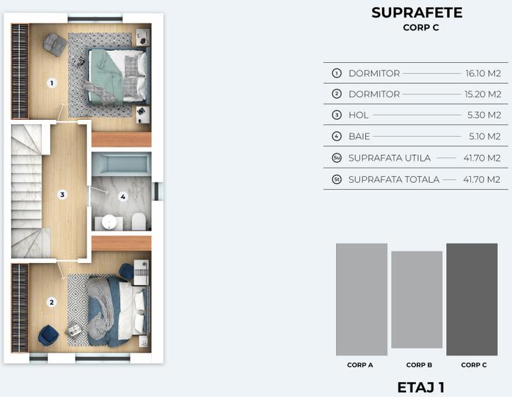 Complex de vile tip duplex si triplex  OTOPENI - PRETURI ATRACTIVE