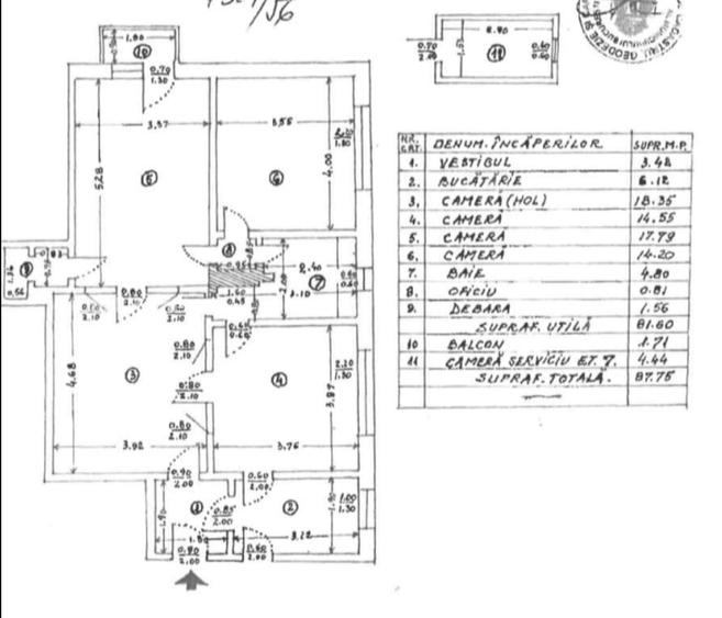 4 Camere Calea Calarasilor - Piata Muncii | centrala proprie |