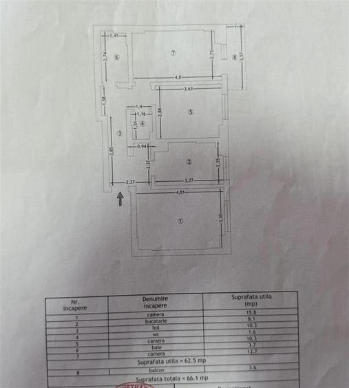 Apartament 3 camere D mobilat Zona Alpha Bank Păcurari