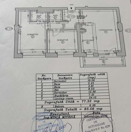 Apartament 3 camere decomandat - complet mobilat-zona Panduri