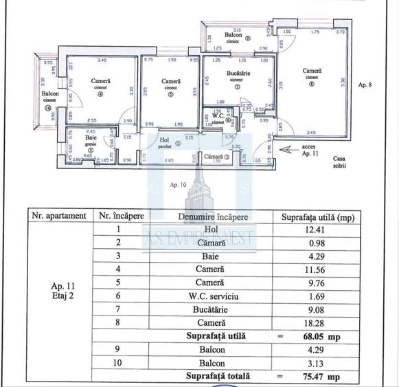Apartament 3 Camere . 2 bai, 2 balcoane-zona Triaj/Brasov - 7