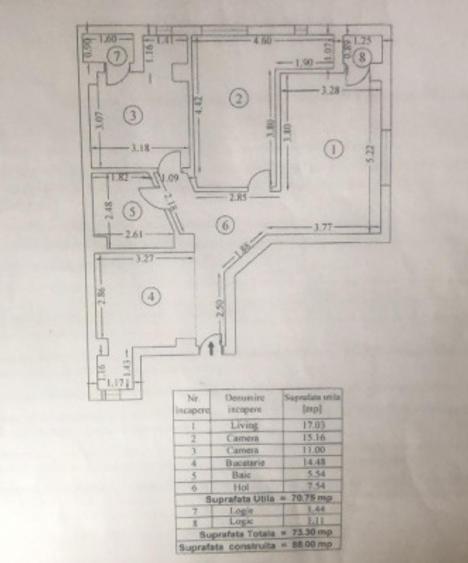 Apartament 3 camere de Vanzare | Bucurestii Noi | Bloc 2013