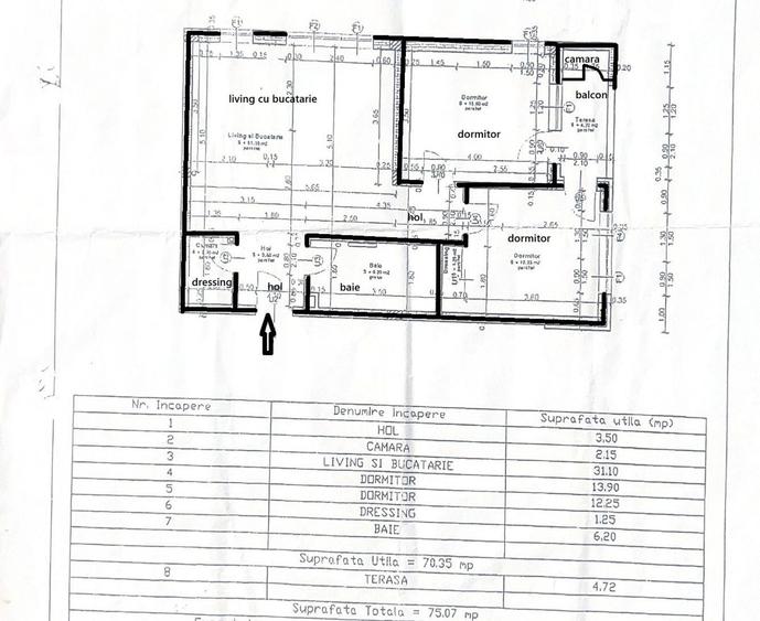 Apartament 3 camere, 70 mp, finisat, parcare, zona BMW Vivo