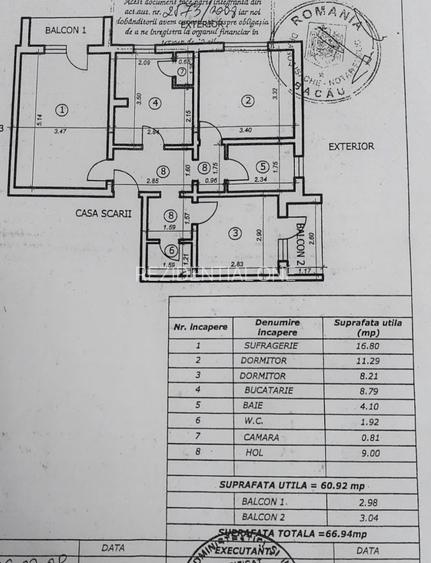 De închiriat 3 camere Piata Sud - 9