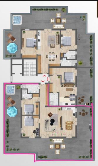 Penthouse de lux | 83 mp utili + terasă 117 mp | Etaj 3 cu lift | Zonă premium