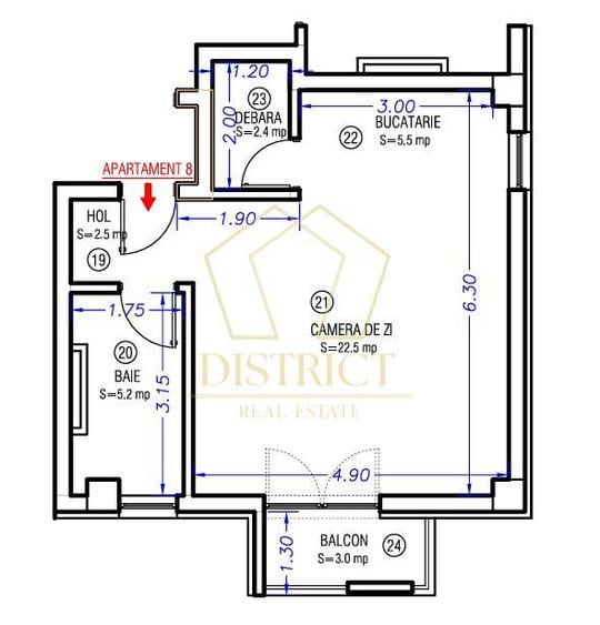 Apartament cu o camera | Aradului