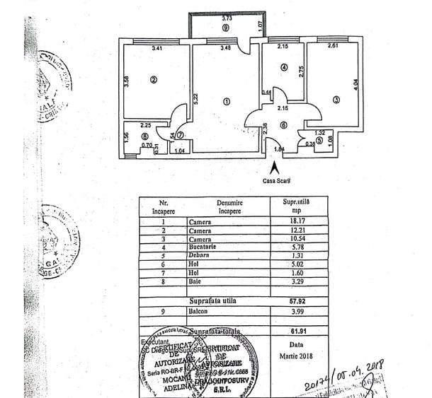 Apartament 3 camere, Etaj 1, Zona Micro 17 - ID 17872