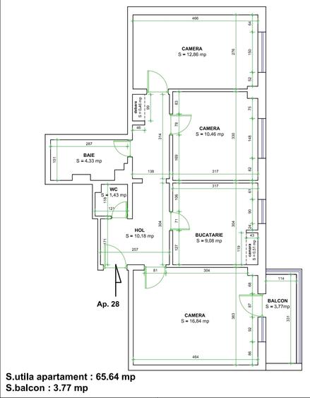 Apartament 3 camere Onix-Grivitei,renovat lux,decomandat,145000 Euro