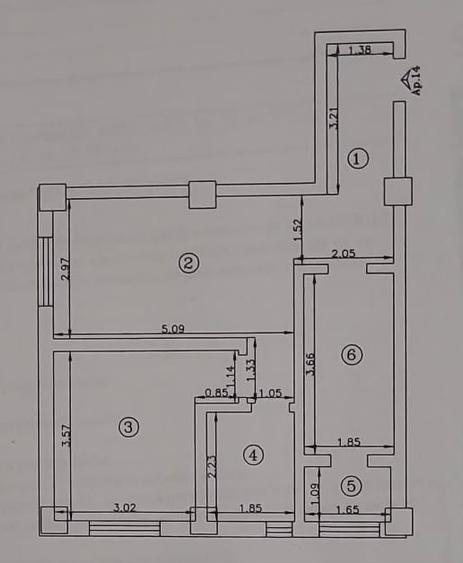 Apartament 2 camere decomandat etaj 1 Valea Lupului-Iași