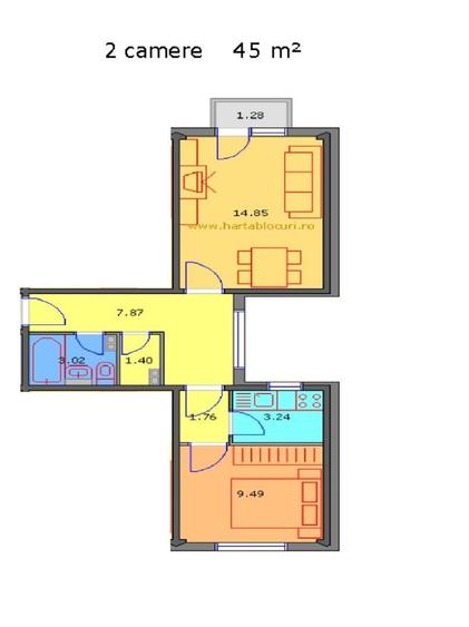 APARTAMENT 2 CAMERE | ETAJ 5/10 | BOILER | LOC PARCARE | BLOC REABILITAT