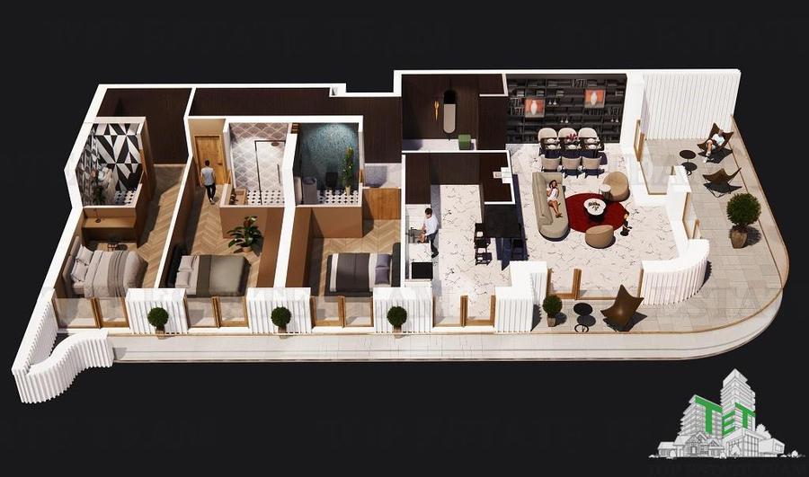 Apartament de vânzare în Pipera - 4 camere cu terasa 67 mp