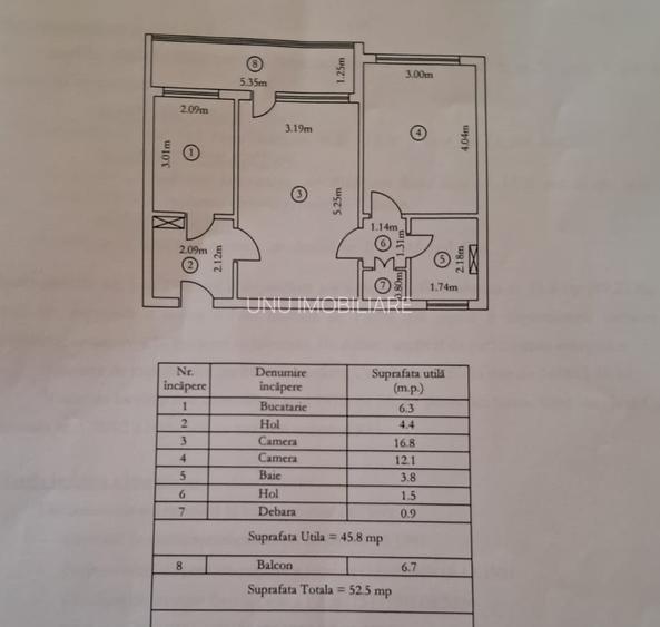 Tatarasi -Piata Chirila-2 Camere 52mp-liber - 10