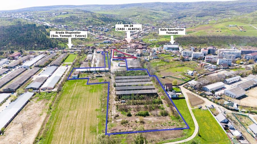 Teren industrial de vânzare 3.800mp Tomești - Iași - Str. Stupinelor