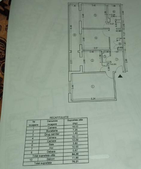 Apartament 3 camere FRUMOASA, decomandat, mutare RAPIDA