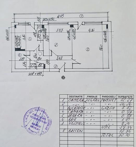 Vanzare Apartament 2 Camere Mobilat Utilat Zona Unirii / Nerva Traian 72 mp