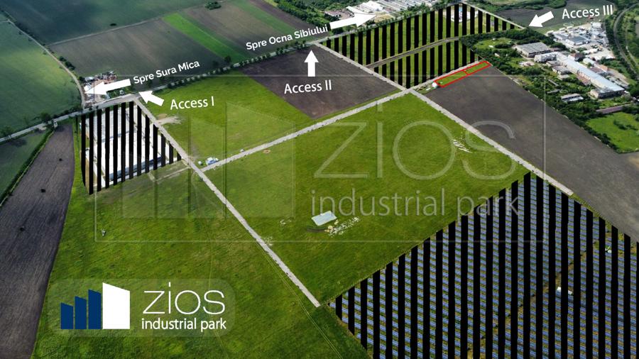 Teren industrial de vânzare intravilan, PUZ, utilități, drum asfaltat