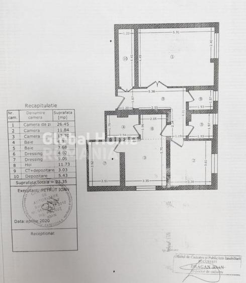 Apartament 3 camere 92,35 MP | Crangasi - Belvedere | Centrala proprie