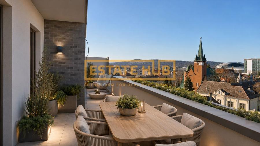 3 camere Clinicilor | terasa 30 mp| vedere spre Parcul Central | Comision 0%