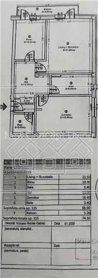 Ap cu 3 camere, 2 bai, balcon si parcare subtera - 22