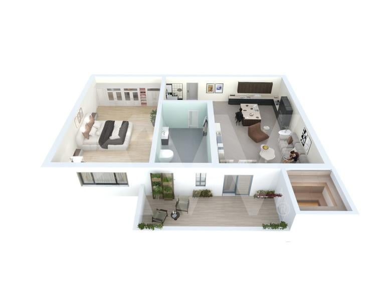 Apartament de vanzare in Sibiu - 2 camere - bloc nou, cu lift