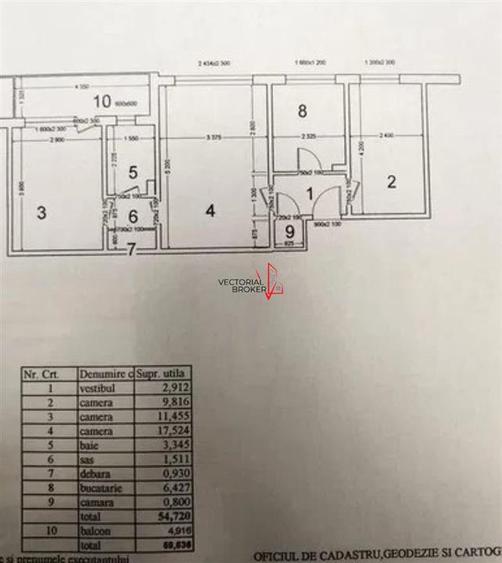 3 camere Titan Piata Minis renovat , luminos