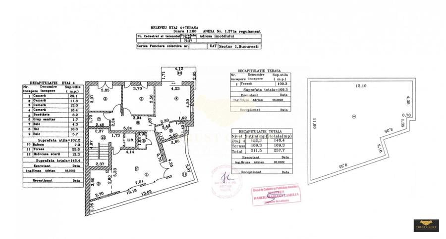 Apartament 4 camere Beller | Terasa 109mp | Loc de parcare