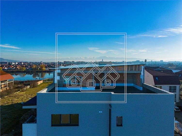 Penthouse superb pe malul lacului - terasa 33 mp, bloc nou, cu lift