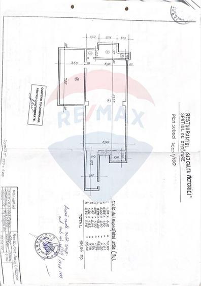 Vanzare Spatiu Comercial subsol 130 mp - Calea Victoriei Bucuresti