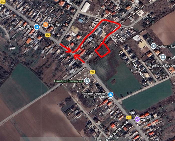 Teren intravilan, 1.135 mp, poziție fantastică. Samurcași, Crevedia