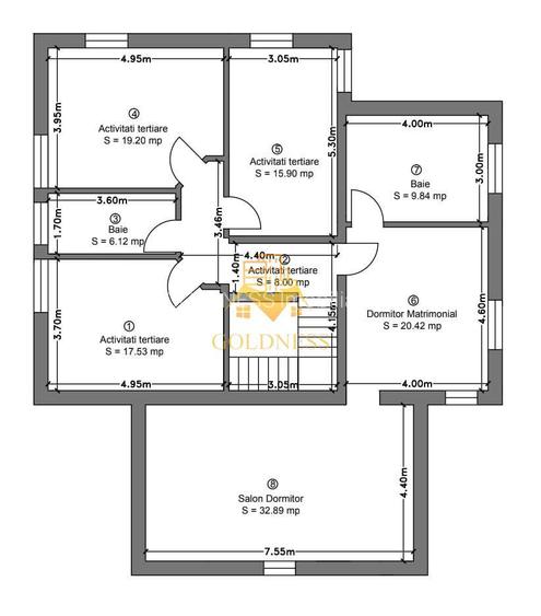 Casa cu teren 2000 m si front 35 ml in Buna Ziua, zona Grand Hotel It. - 5