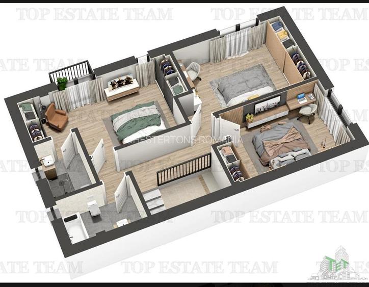 Vila individuala cuplata, in complex rezidential modern, cu 4 camere, toate util - 9