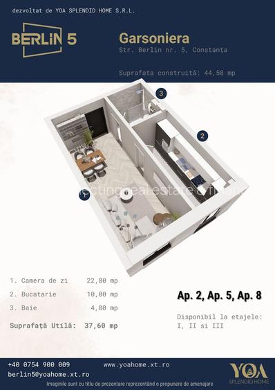 BERLIN 5 | Garsonieră cu loc de parcare | Proiect finalizat - 2
