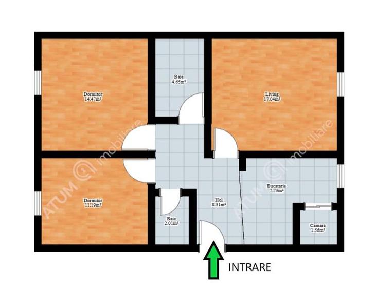 Apartament 3 camere decomandate in zona Vasile Aaron din Sibiu