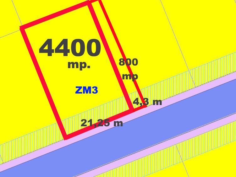 Vanzare Teren Intravilan 4400 mp CETATE Stadion, D+P+4 la asfalt toate utilitati