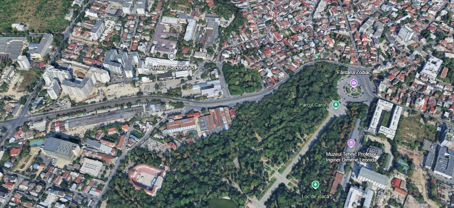 Zona Parcul Carol 17.000 mp desch 200 m urbanism P+4+M