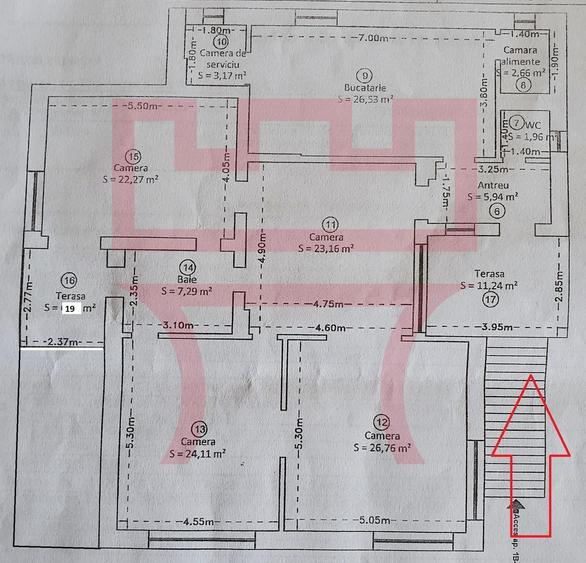 Apartament nemobilat sau birou in casa 160mp zona Emil Isac
