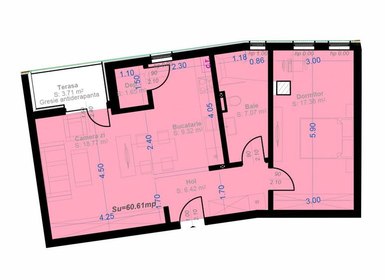 Apartament 2 camere cu camara, parcare inclusa, zona Aradului central