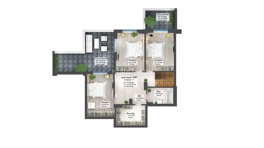 VÂNZARE - PENTHOUSE - COPOU - 157 MP UTILI - 5