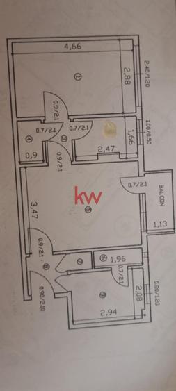 Apartament cu 2 camere semidecomandate in Pod de Piatra, et.1