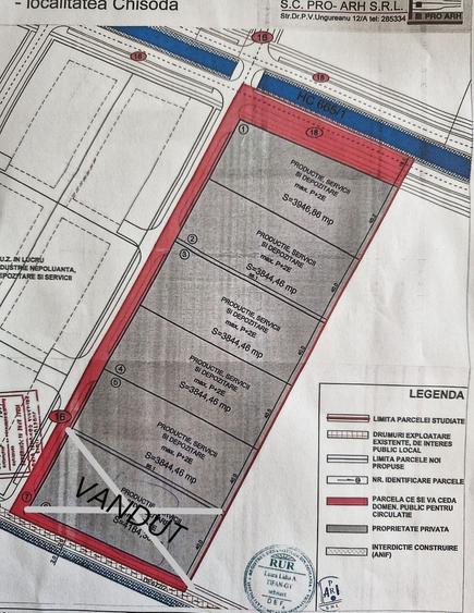 Teren Industrial Zona Șagului- 28 eur mp