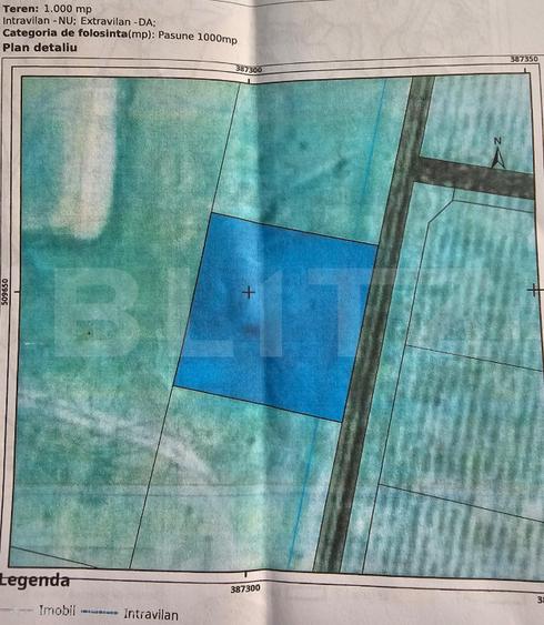 Teren extravilan 1.000 mp, zona Valea Popii - Podei